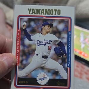 Topps Dodgers Trading Card - Blue and White